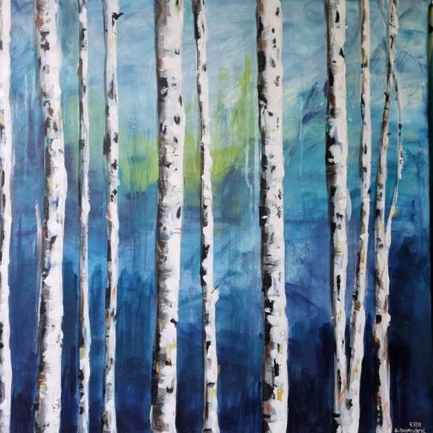Nr. 627, Birken , 70x70, 70 €