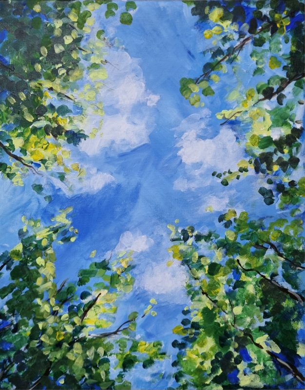 Nr. 703, Gute Laune Blattwerk, 40x50, 45 €